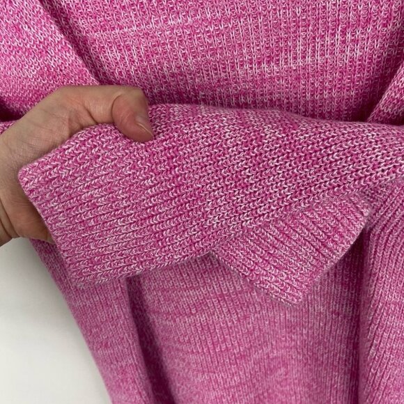 Express Pink V-Neck Knit Sweater 3/4 Sleeves Size Medium Top‎ Short Sleeve Boho - Picture 5 of 8
